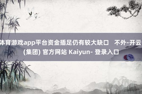 体育游戏app平台资金插足仍有较大缺口   不外-开云 (集团) 官方网站 Kaiyun- 登录入口