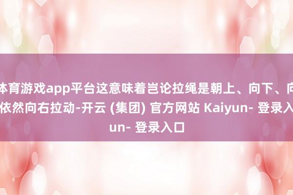 体育游戏app平台这意味着岂论拉绳是朝上、向下、向左依然向右拉动-开云 (集团) 官方网站 Kaiyun- 登录入口
