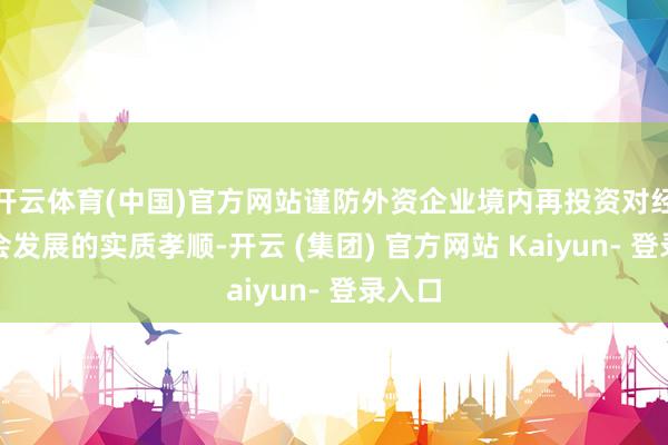 开云体育(中国)官方网站谨防外资企业境内再投资对经济社会发展的实质孝顺-开云 (集团) 官方网站 Kaiyun- 登录入口