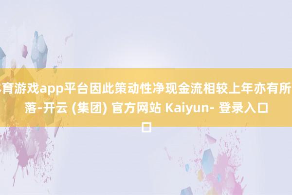 体育游戏app平台因此策动性净现金流相较上年亦有所着落-开云 (集团) 官方网站 Kaiyun- 登录入口