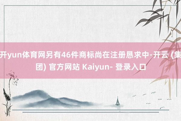 开yun体育网另有46件商标尚在注册恳求中-开云 (集团) 官方网站 Kaiyun- 登录入口